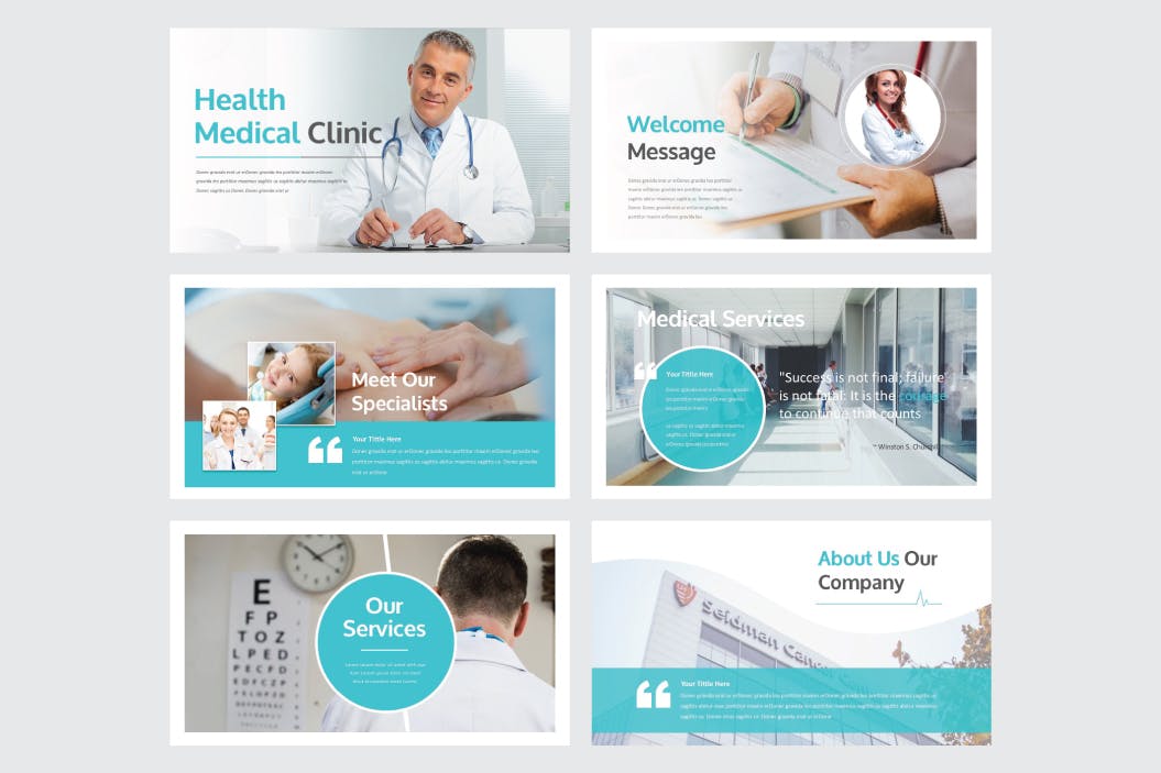 医疗健康主题谷歌幻灯片素材 HEALTH MEDICAL CLINIC – Google Slide Template V255插图(1)