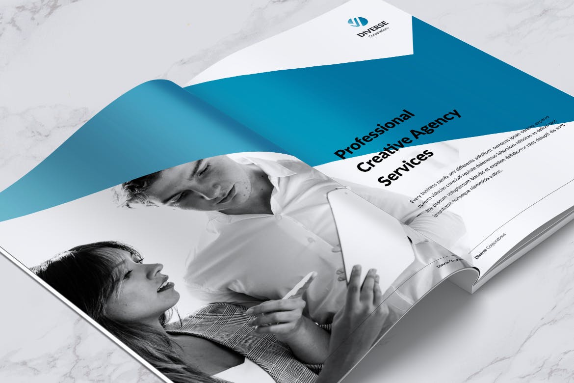 多元化大型公司简介企业画册设计模板 DIVERSE Professional Company Profile Brochures插图12