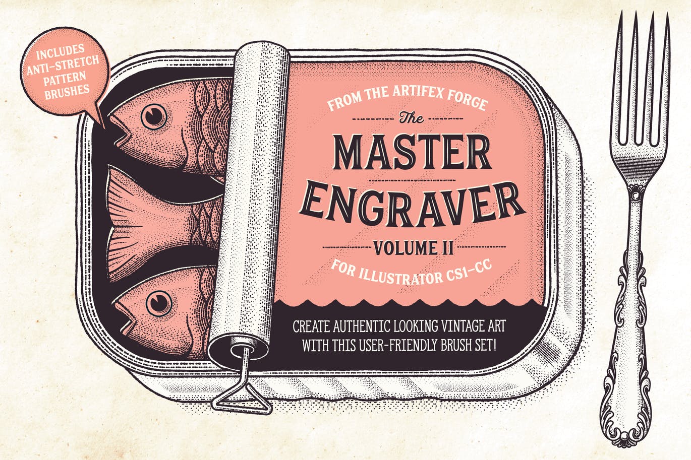 雕刻画设计AI笔刷下载 The Master Engraver – Brushes插图