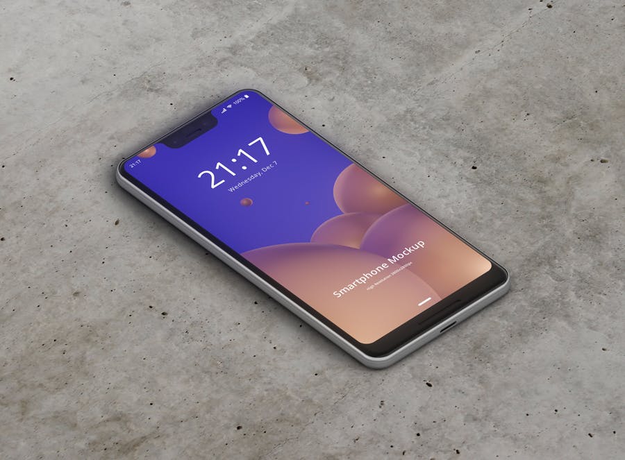 谷歌智能手机Pixel 3 XL屏幕预览样机模板 Smart Phone Mockup Pixel 3 XL插图(8)