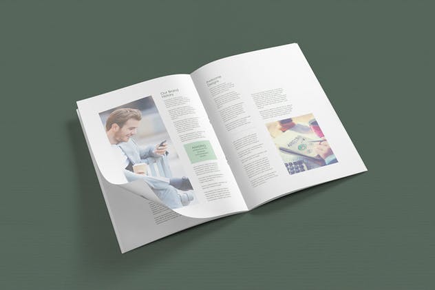 A4规格品牌杂志画册样机模板 6 A4 brochure mockup插图(1)