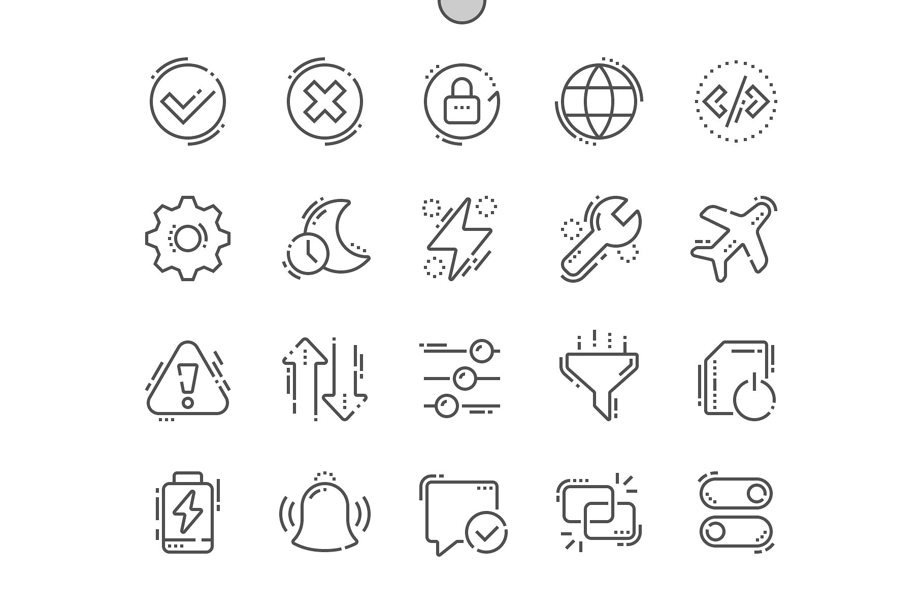 系统设置相关线条图标 Settings Line Icons插图