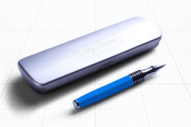 金属钢笔盒子品牌样机V.3 Pen Box Mock Up V.3插图(4)