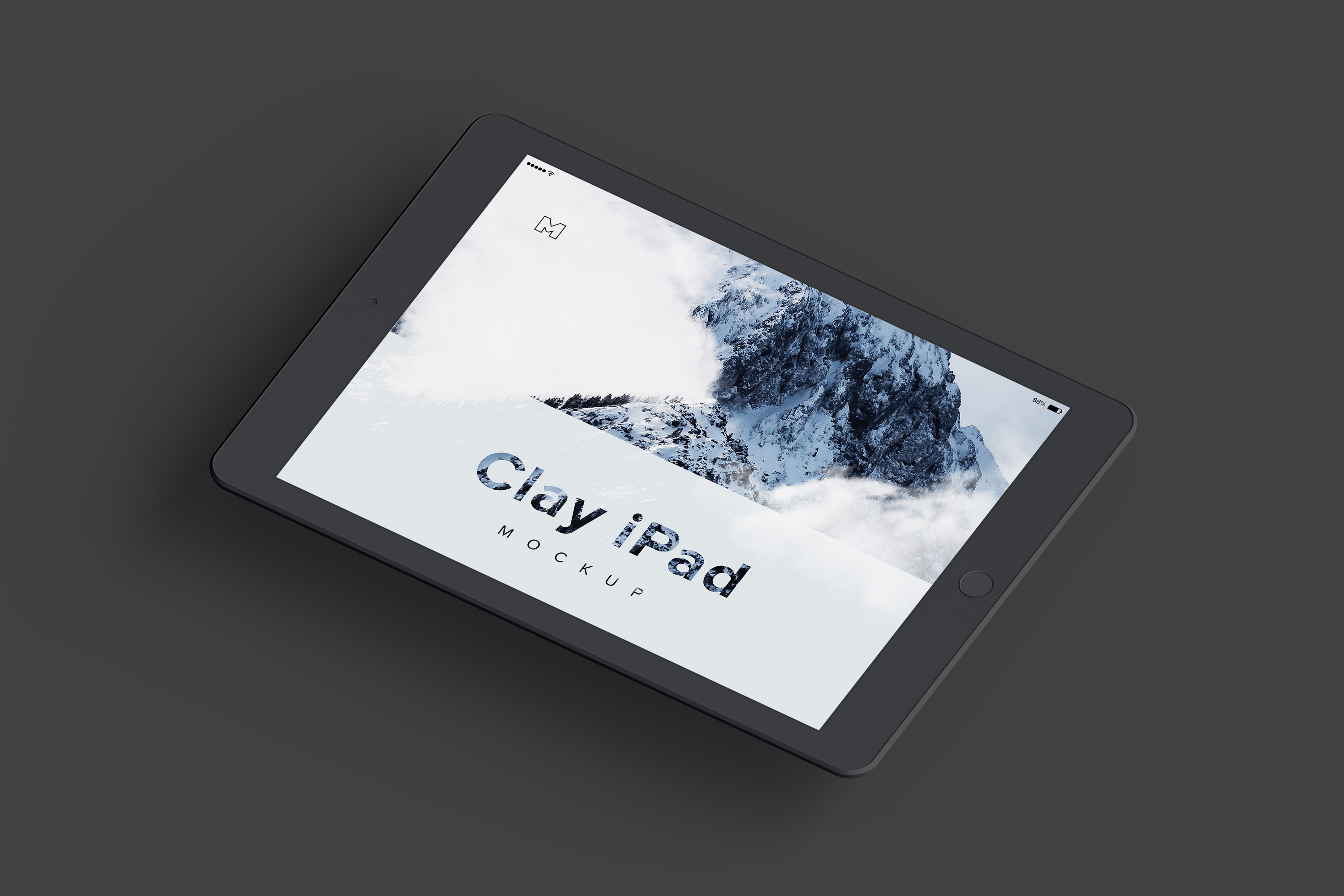 iPad平板电脑屏幕界面设计图样机模板02 Clay iPad 9.7 Mockup 02插图(4)