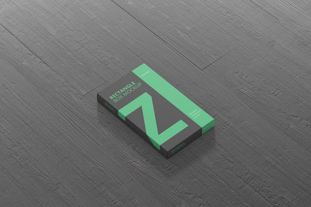 中号扁平矩形药盒包装样机 Box Mockup – Medium Size Flat Rectangle插图(7)