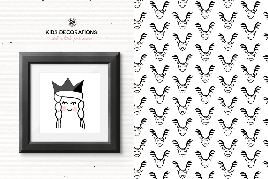 儿童装饰品手绘剪贴画 Kids Decorations插图(5)