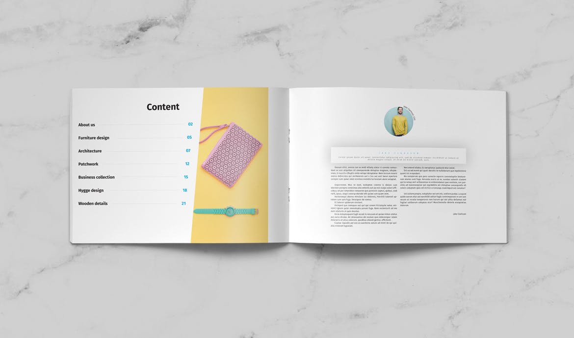 时尚高端清新简约品牌手册画册楼书杂志设计模板插图(1)