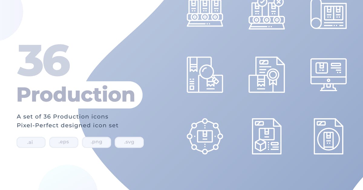 36枚产品开发主题图标素材 36 Production Icons插图