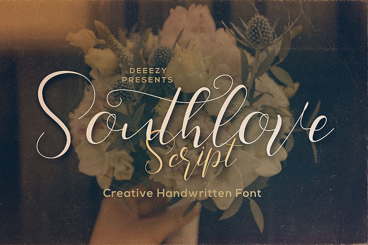 创意手写英文书法字体下载 Southlove Script Font插图