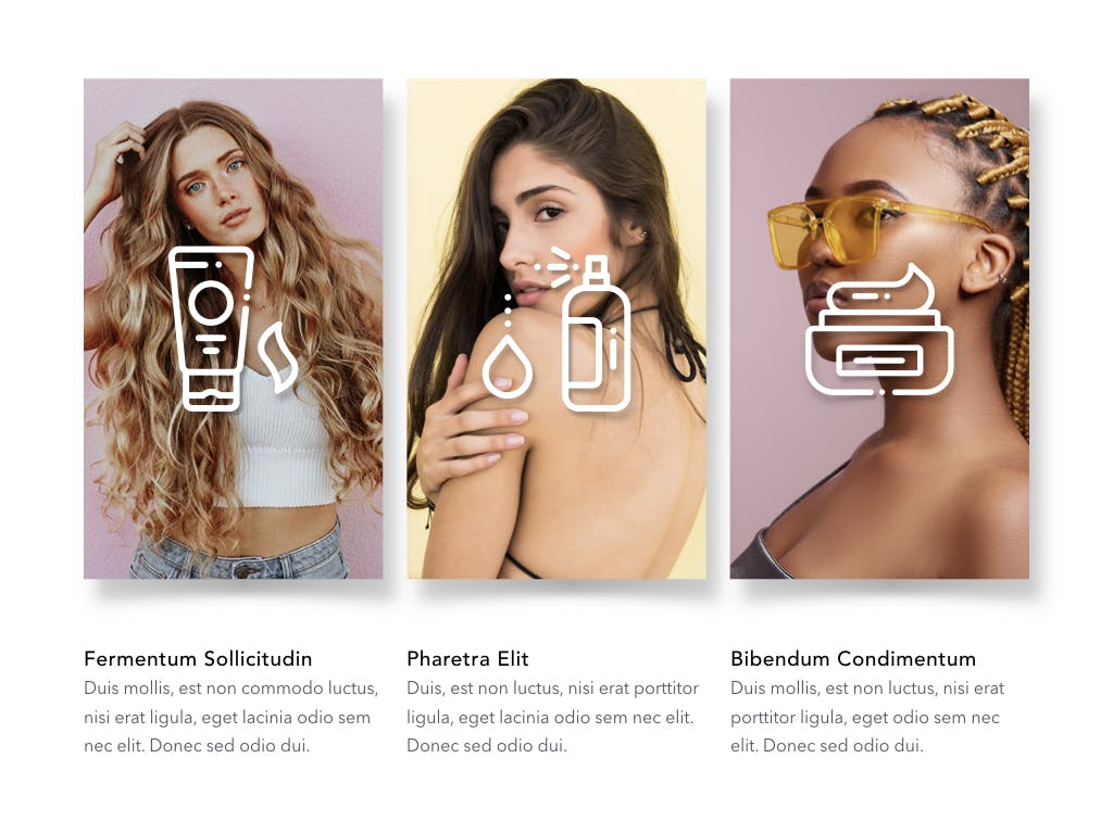 美容化妆主题适用的精美PPT模板下载 Beauty Maker PowerPoint Template插图(5)