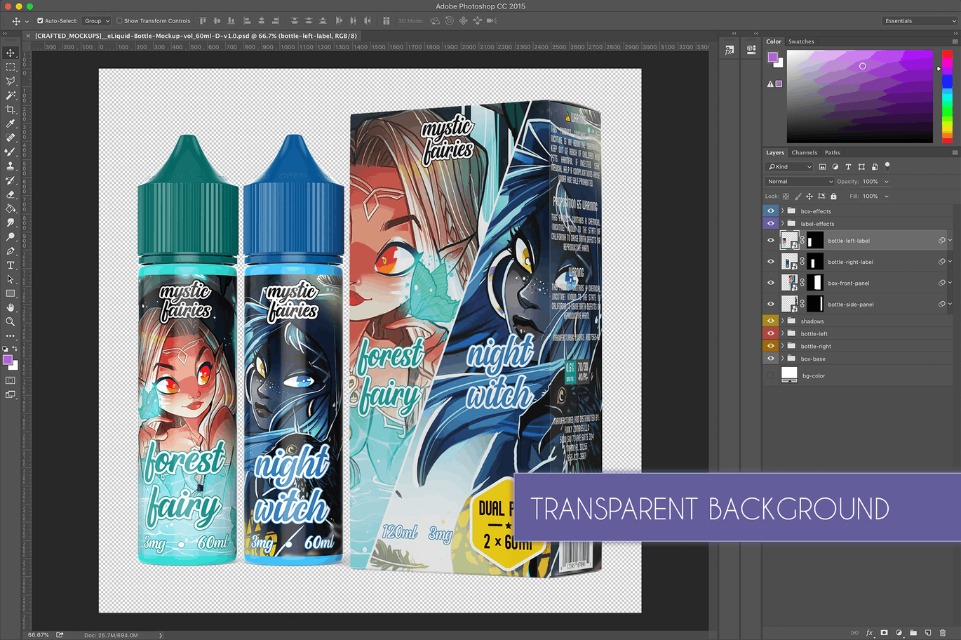 60ml容量电子烟烟油瓶设计样机模板 eLiquid Bottle Mockup v. 60ml-D插图(7)