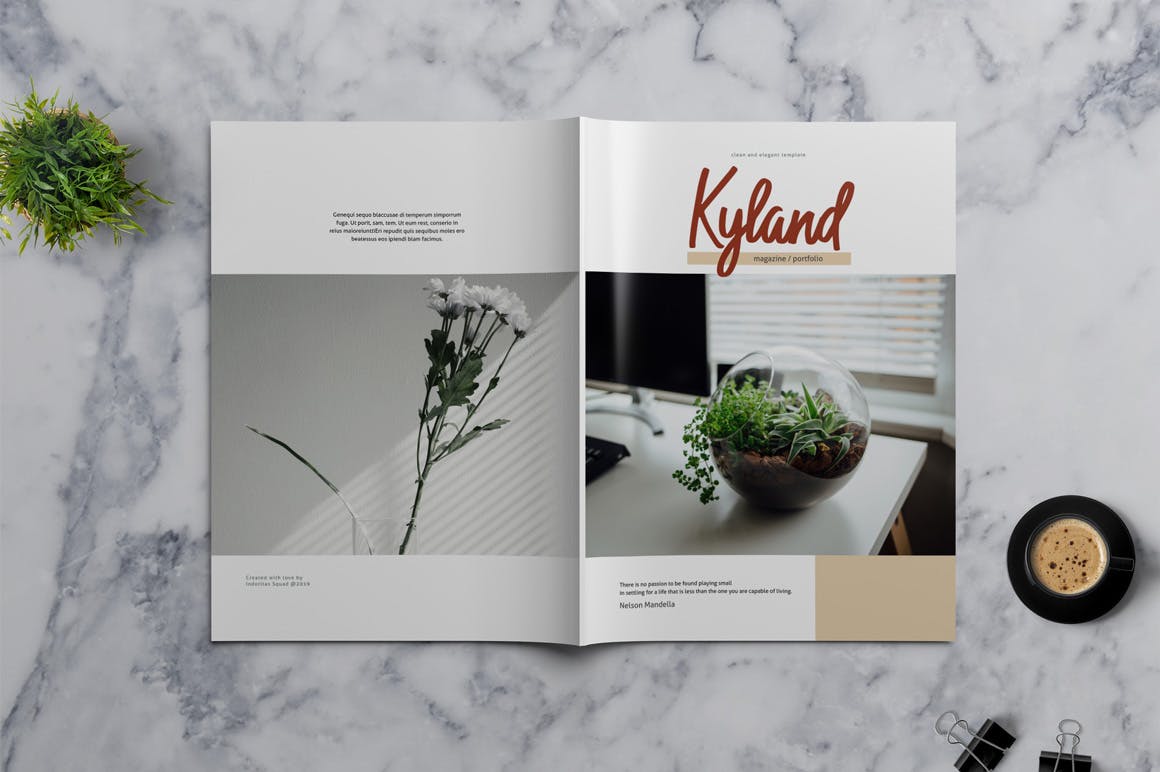 时装/摄影/设计主题杂志&作品集设计模板 KYLAND – Magazine & Portfolio Template插图(1)
