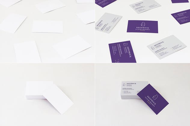 逼真高端企业品牌名片样机 Business Card Mockups插图(4)