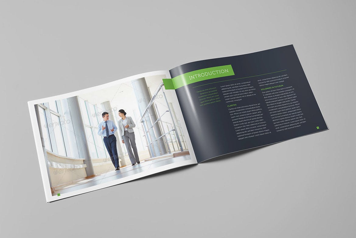 大型上市公司宣传画册设计模板 Corporate Business Landscape Brochure插图1