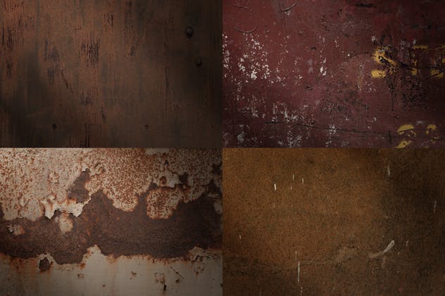 金属生锈、划痕和裂纹高清背景素材 Metal Rust, Scratches and Cracks Backgrounds插图1