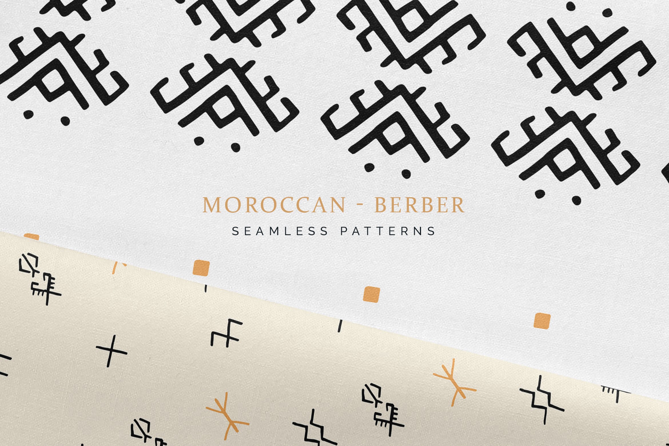 摩洛哥柏柏尔人文化图案无缝纹理背景素材 Moroccan Berber Seamless Patterns插图