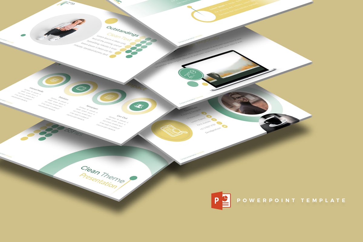 企业团队宣传演示简约风PPT幻灯片模板 2019 Dotties  – Powerpoint Template插图