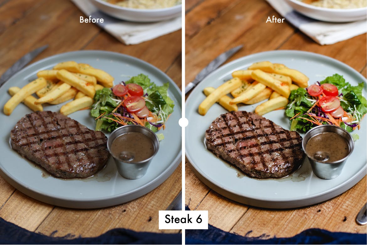 西餐美食摄影后期处理LR预设 6 Lightroom Preset for Steak插图(6)