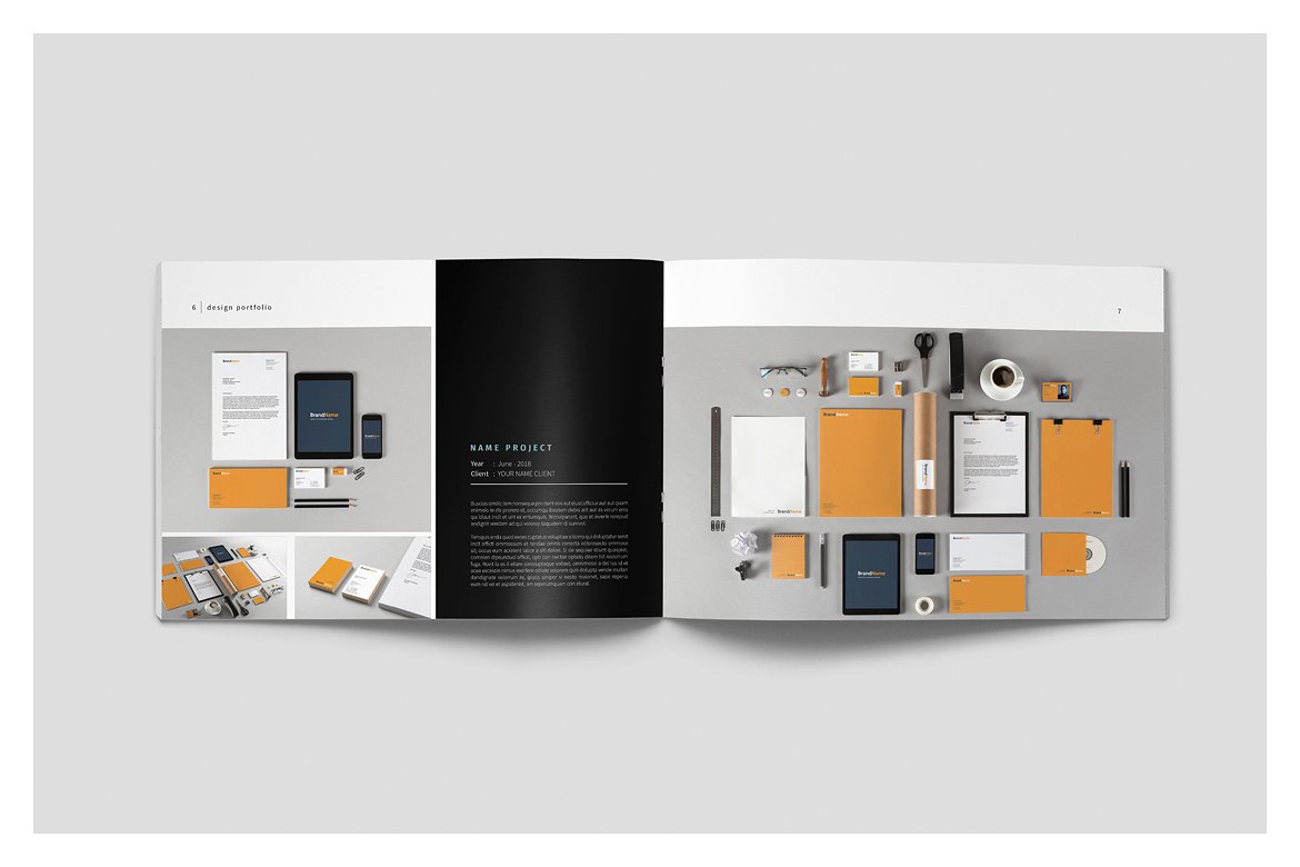 设计感强的多用途平面画册组合模板插图4