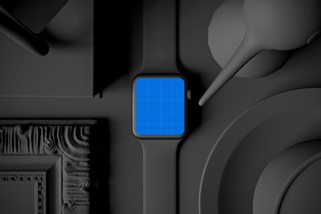 时尚深色Apple智能手表样机模板 Dark Apple watch插图(13)