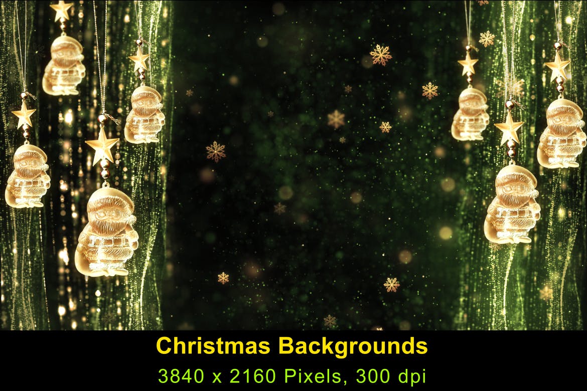 高清圣诞节灯饰背景素材v3 Christmas Background 3插图1