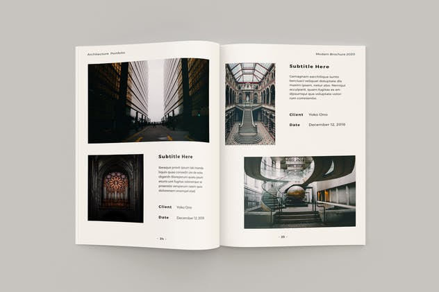 极简主义建筑作品集设计手册免费模板 Minimal Architecture Brochure插图(13)