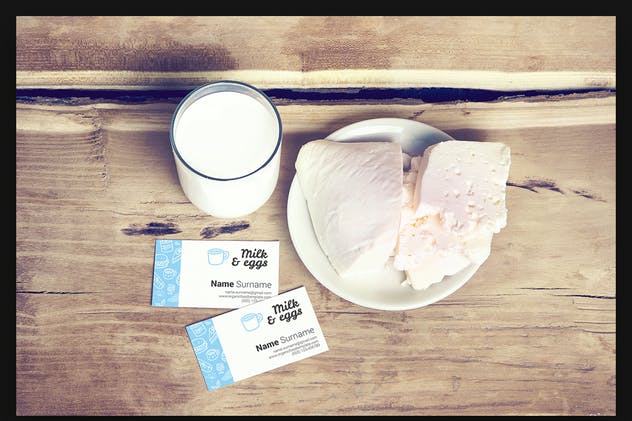 有机食物样机模板/牛奶&鸡蛋 Organic Food Photo Mockup / Milk & Eggs插图(5)