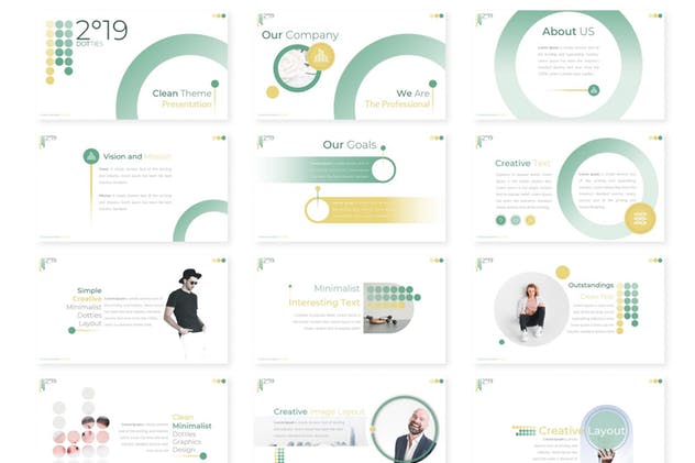 企业团队宣传演示简约风谷歌幻灯片模板 2019 Dotties – Google Slides Template插图(1)