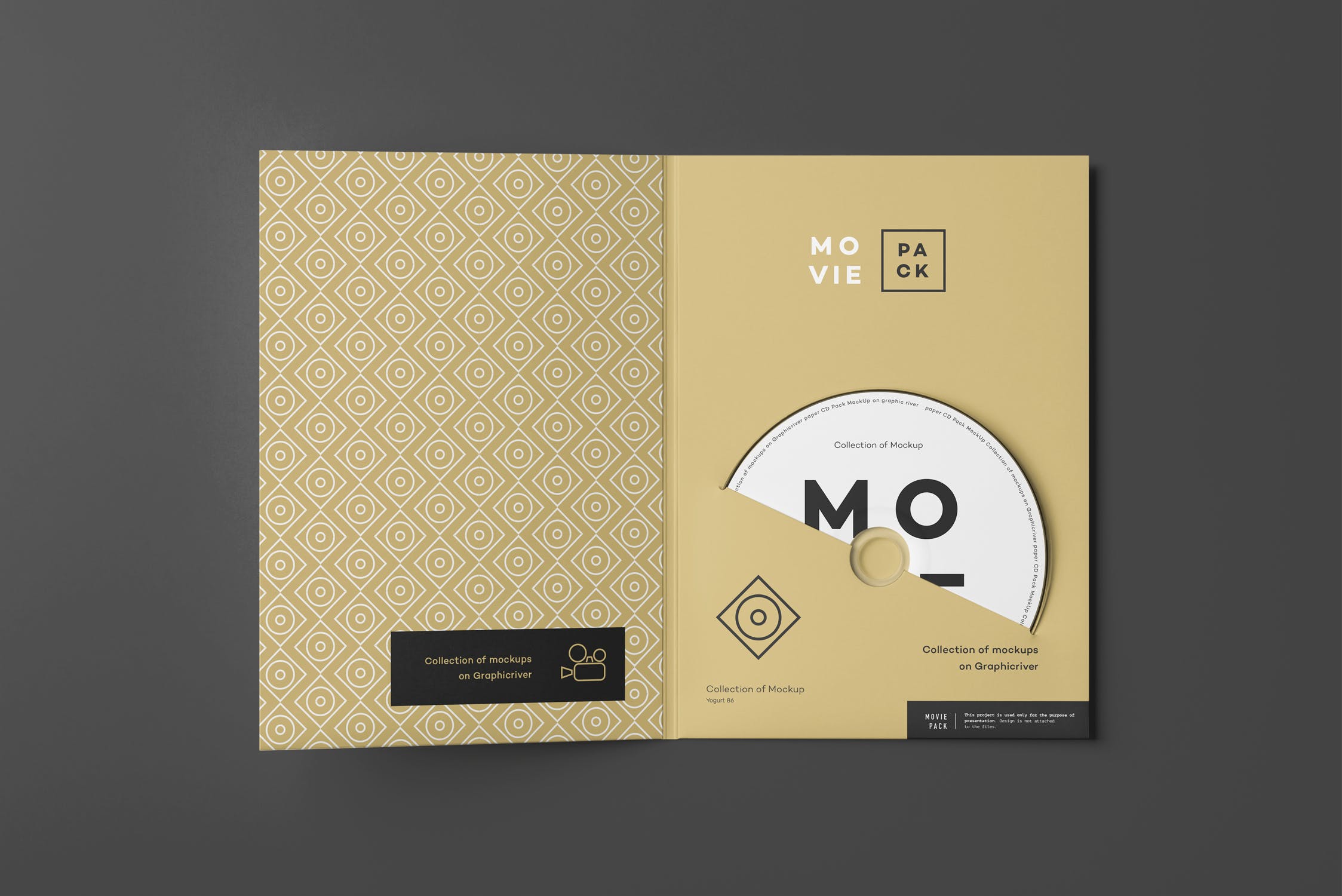 DVD电影光盘外包装设计样机模板4 Movie Pack Mock-up 4插图(2)