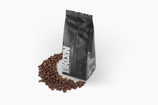 咖啡豆袋装外观设计样机 Coffee Bag Packaging Mockup插图(13)