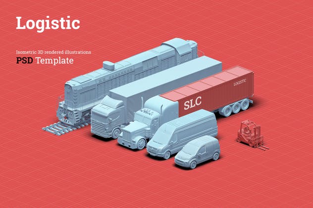3D物流运输场景生成器 3D scene generator: Transport & Logistic插图3