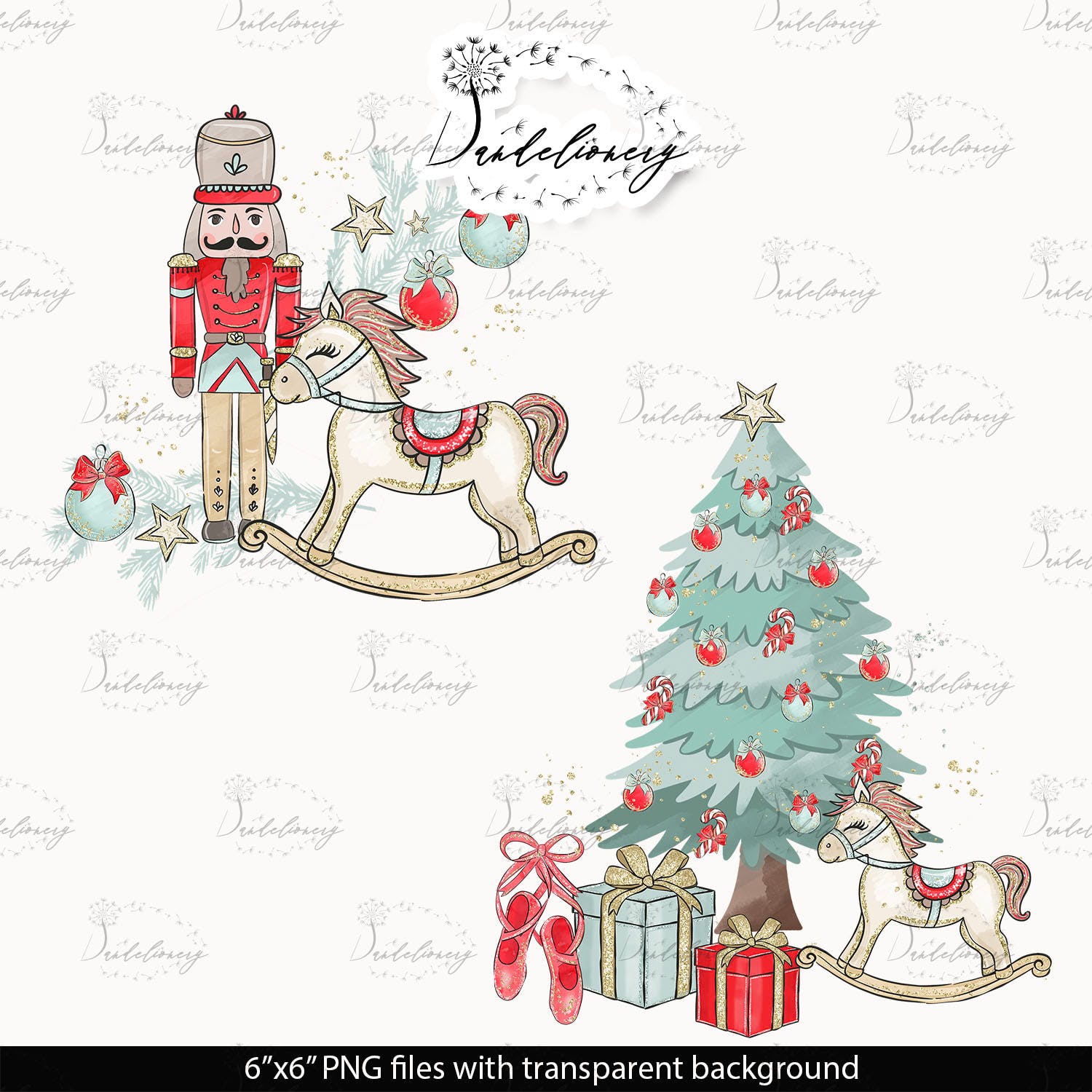 圣诞节胡桃夹子矢量手绘设计素材 Christmas Nutcracker design插图(1)