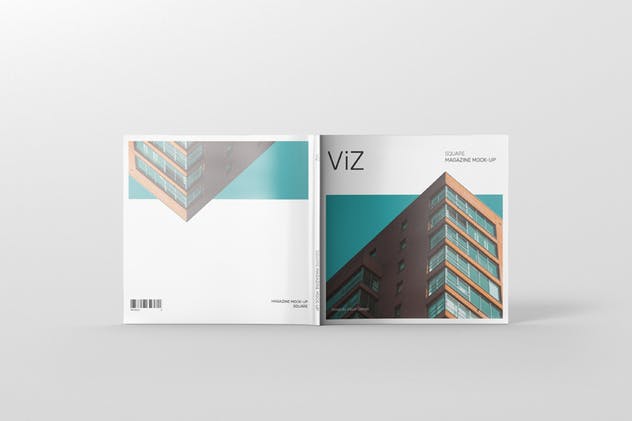 时尚方形广告杂志样机模板 Magazine Mockup – Square插图(7)