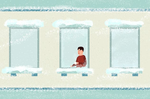 冬天雪景数码绘画AI画笔笔刷 Snow and Winter Brushes for Adobe Illustrator插图(6)