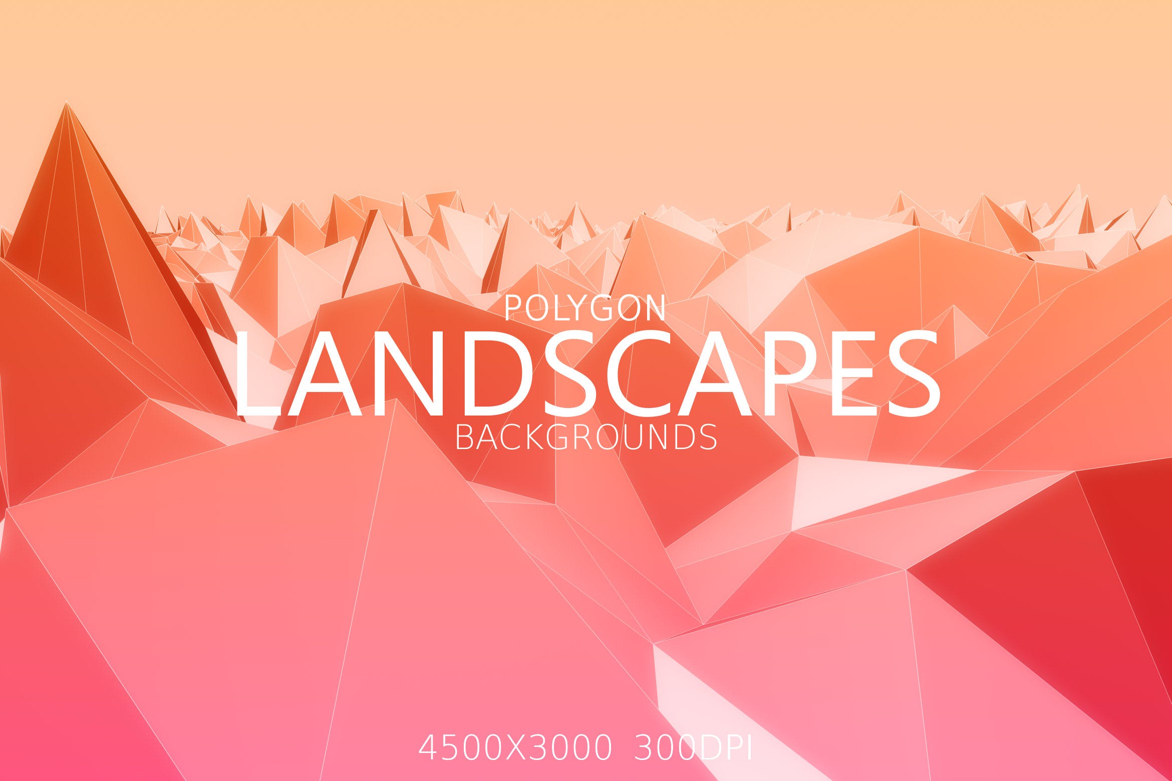 抽象立体多边形背景素材 Polygon Landscapes Background插图