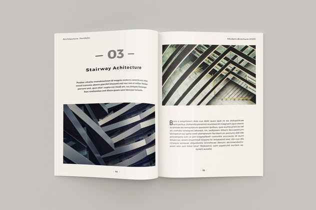 极简主义建筑作品集设计手册免费模板 Minimal Architecture Brochure插图(8)
