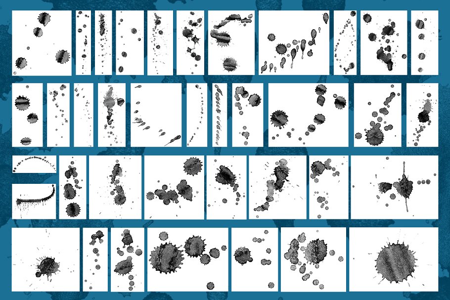 滴水液体飞溅PS笔刷 Drips & Splatters Brush Pack插图(4)