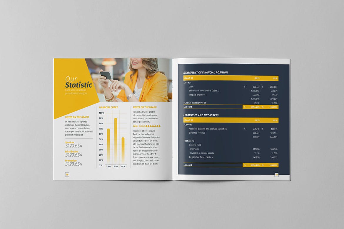 高端方形商业/企业宣传册设计模板 Williams Business Square Brochure插图8