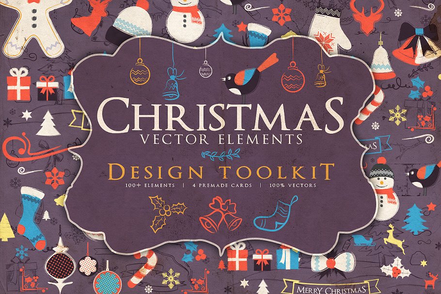 圣诞节日元素工具包 Christmas Elements Toolkit插图
