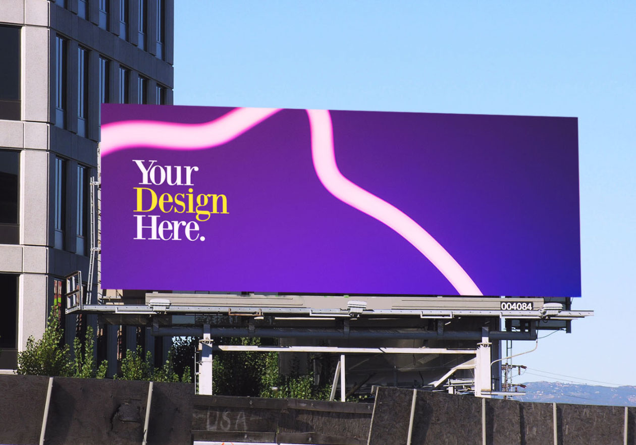 大型公路广告牌广告演示样机模板 Free Billboards Mockup插图2