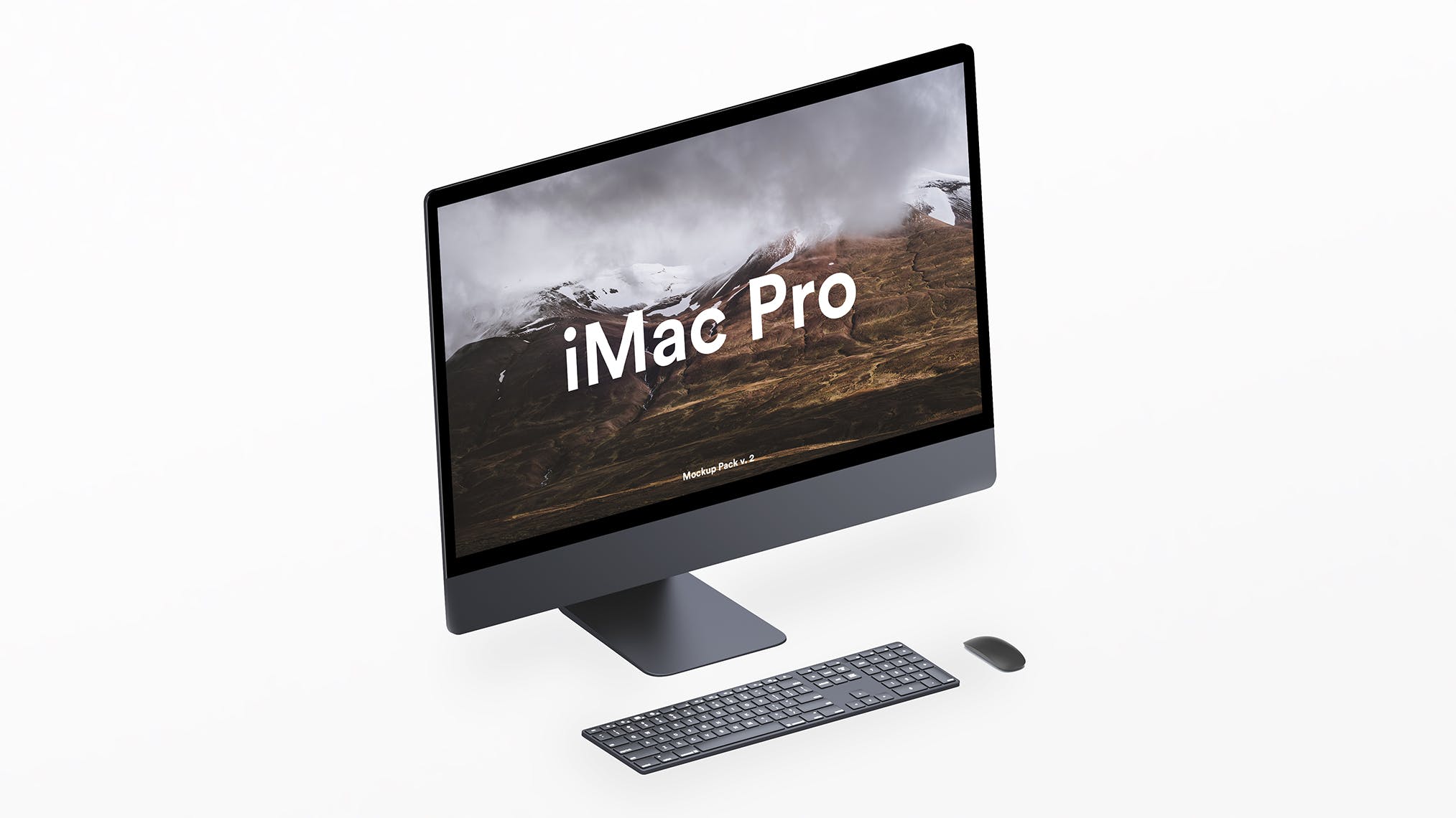 5K高分辨率iMac Pro一体机多角度样机模板 iMac Pro Kit插图1