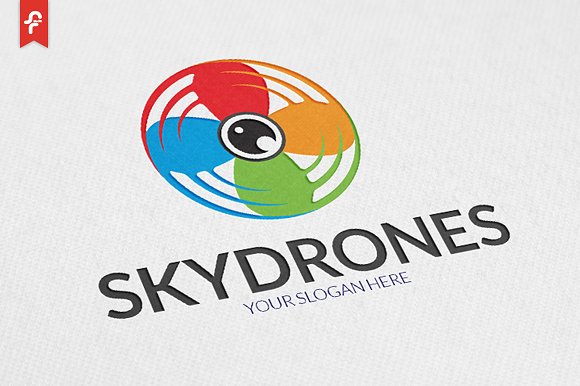 无人机图形Logo模板 Sky Drone Logo插图(1)