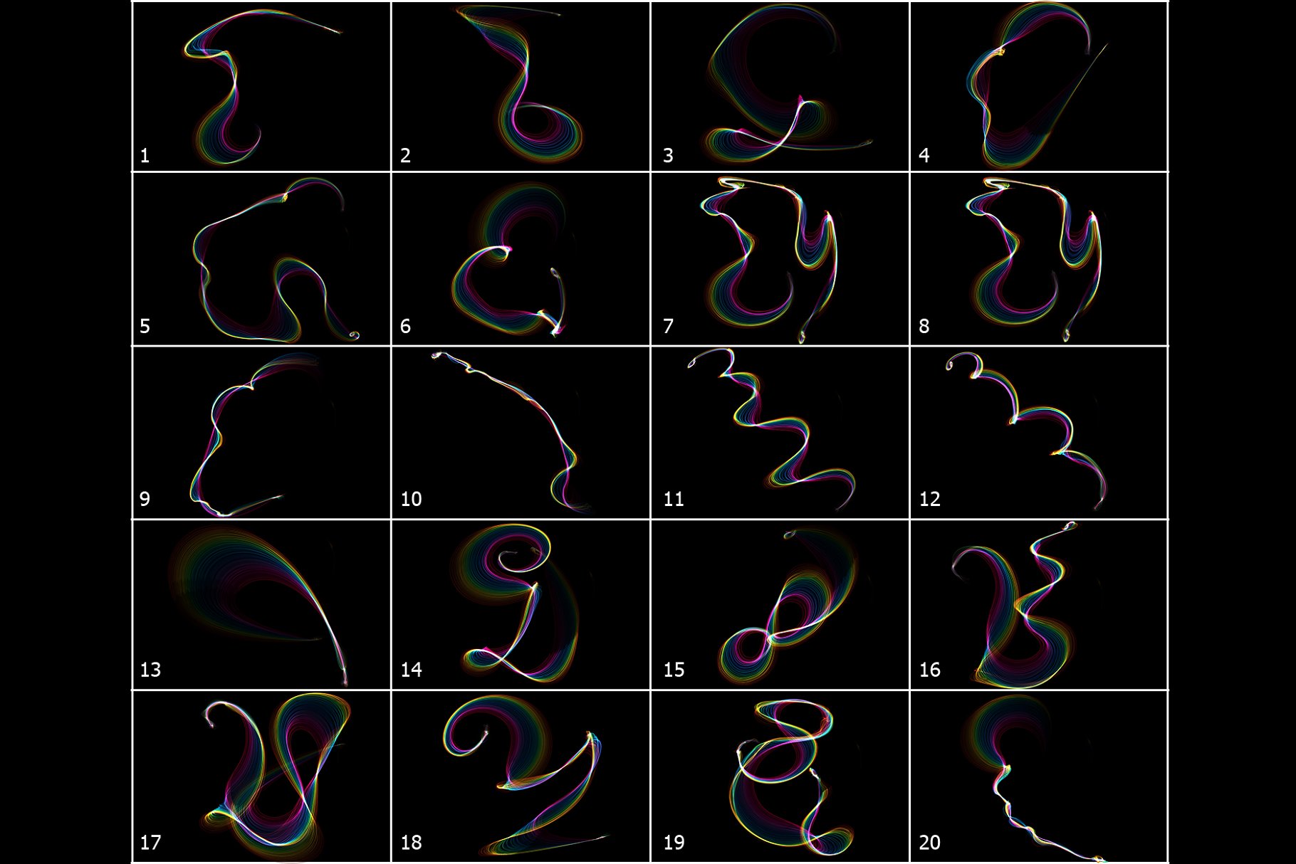 5K分辨率彩虹波纹叠层背景 5K Rainbow Waves Overlays插图3