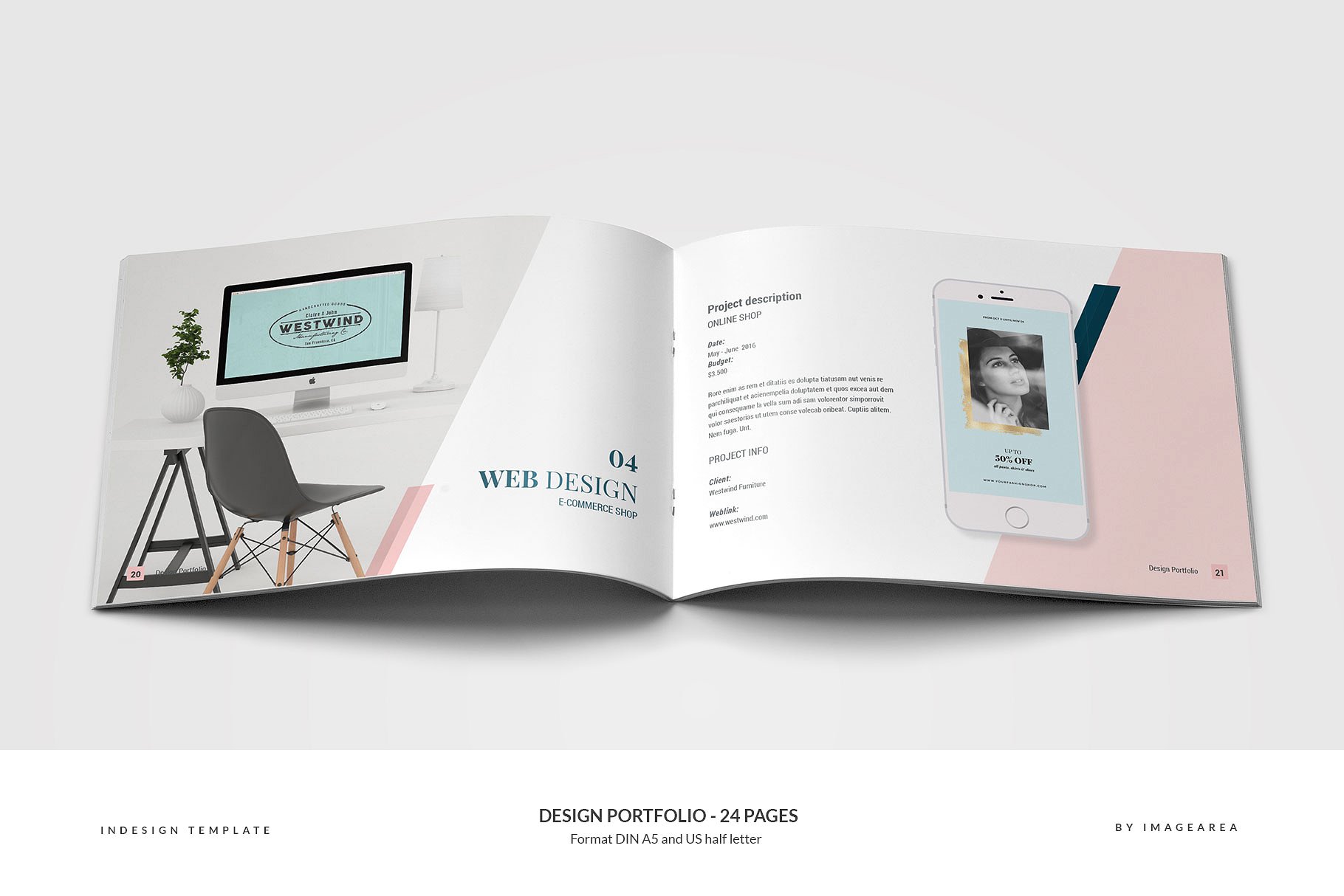 时尚简约企业画册模板 Design Portfolio – 24 Pages插图(10)