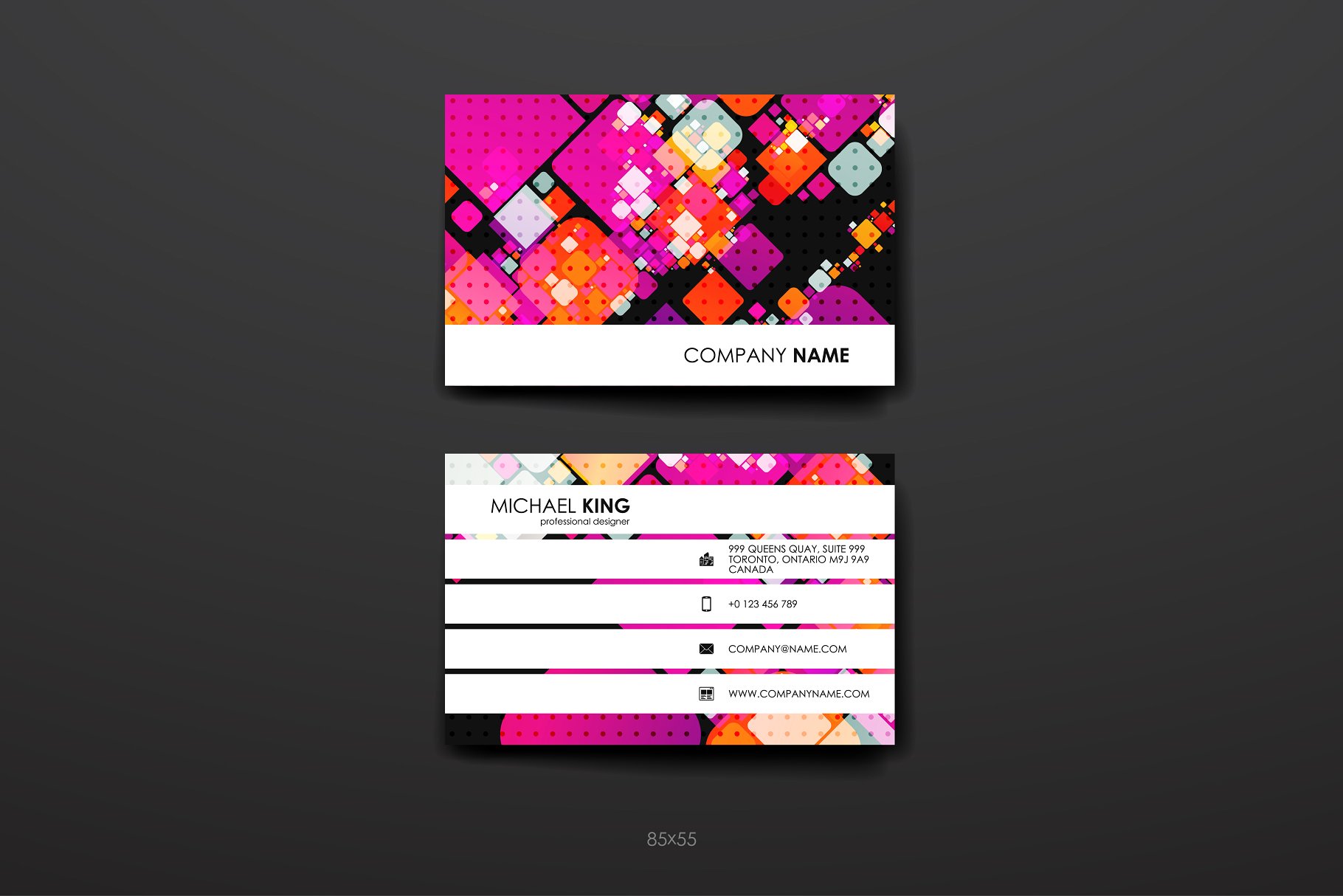 8款企业个人名片抽象设计模板 8 Business Cards插图9