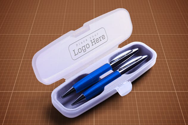钢笔签字笔文具包装外光样机v4 Pen Box Mock Up V.4插图(2)