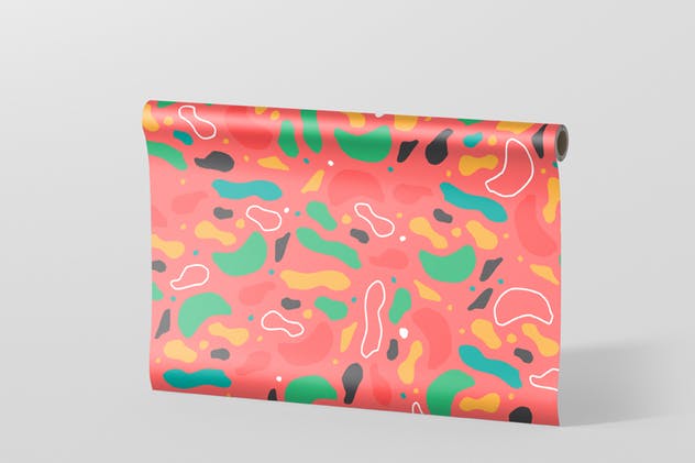 礼品精美包装纸印花设计样机模板 Gift Wrapping Paper Mockup插图2