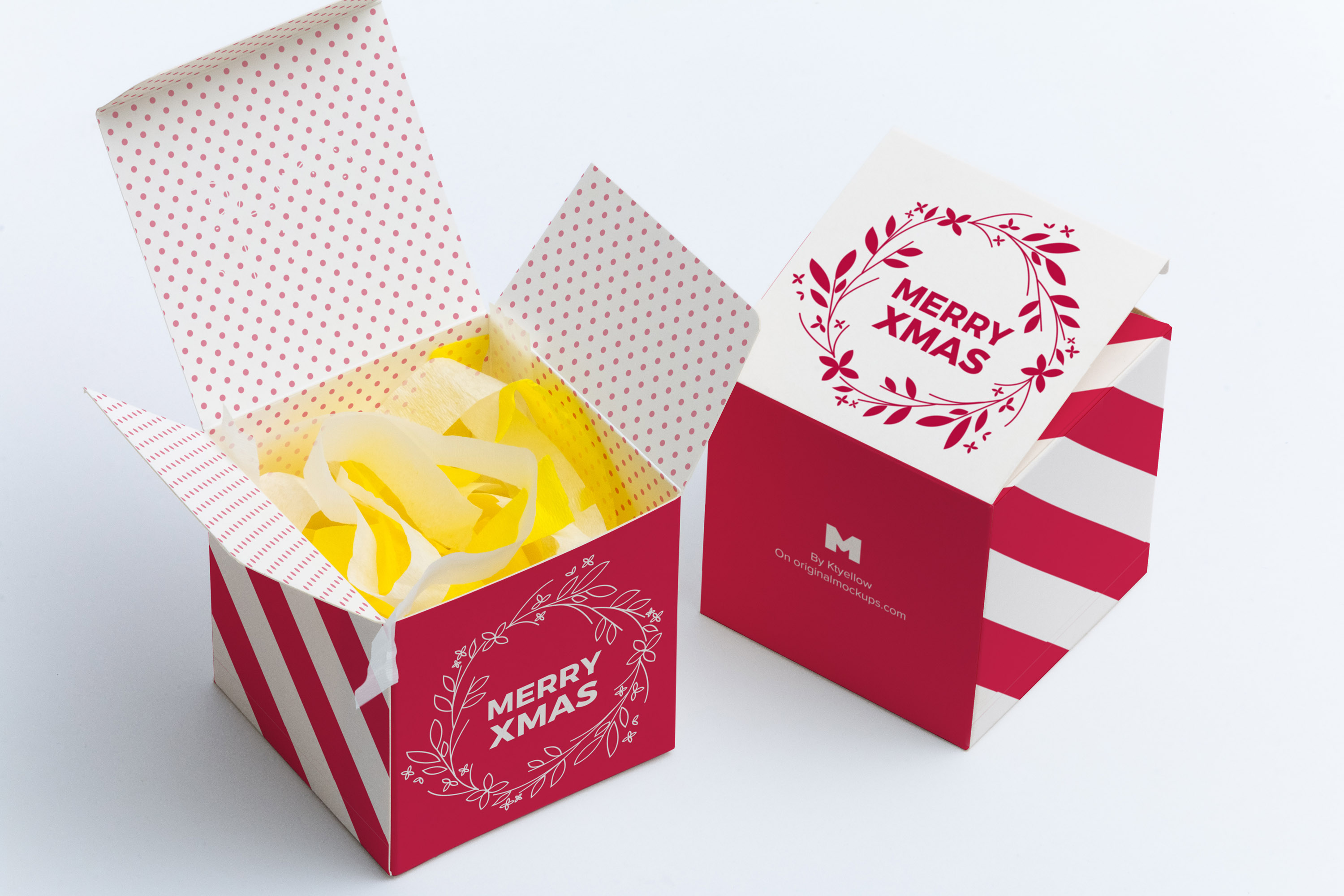 软纸立方体礼品盒产品包装盒设计样机01 Soft Paper Cube Gift Box Mockup 01插图