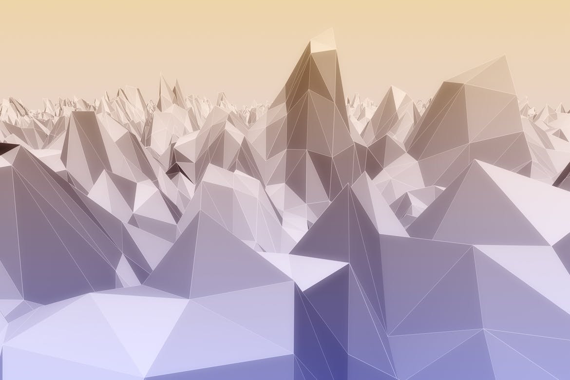 抽象立体多边形背景素材 Polygon Landscapes Background插图3