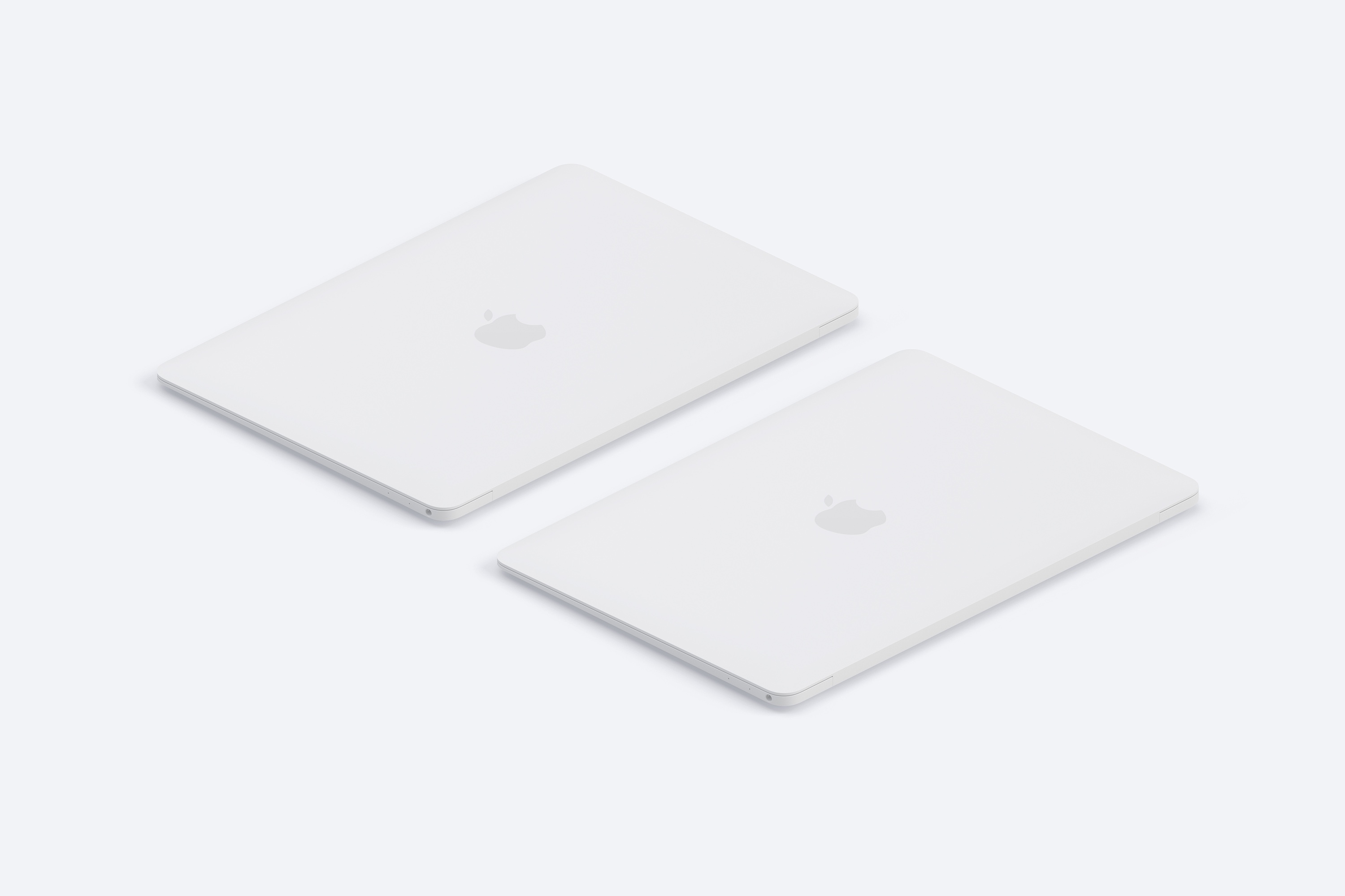 MacBook苹果笔记本电脑等距左视图黏土样机03 Clay MacBook Mockup, Isometric Left View 03插图(2)